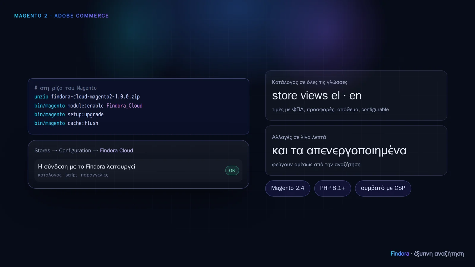 Findora for Magento 2: smart site search with one module